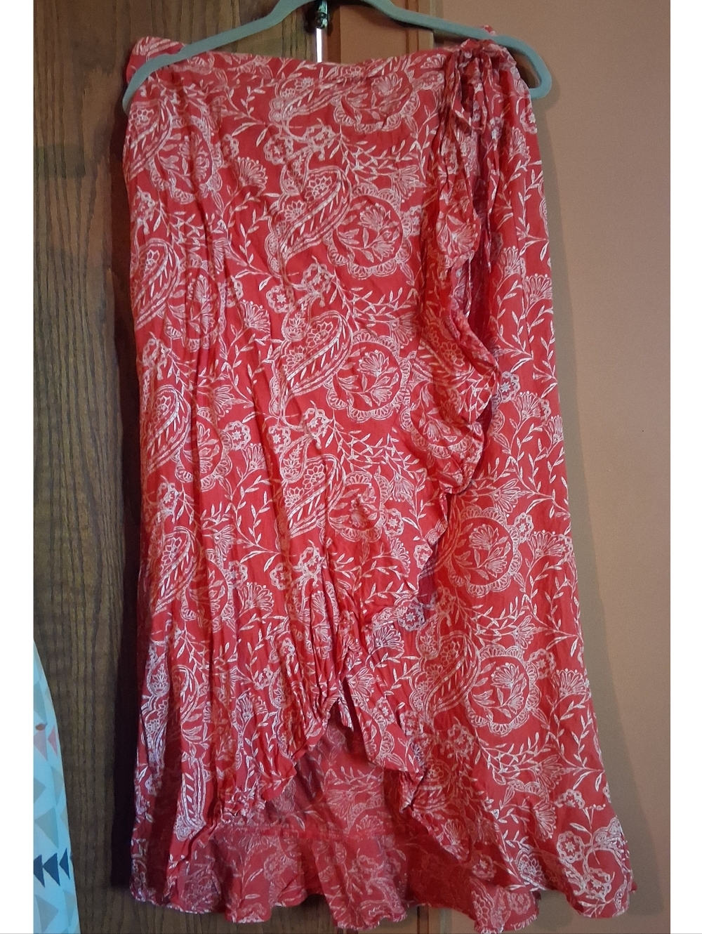 Red Wrap Skirt